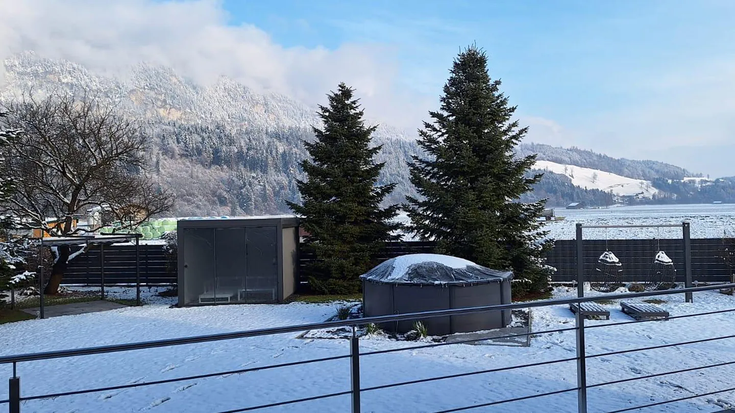 Pension Pirhofer Garten im WInter